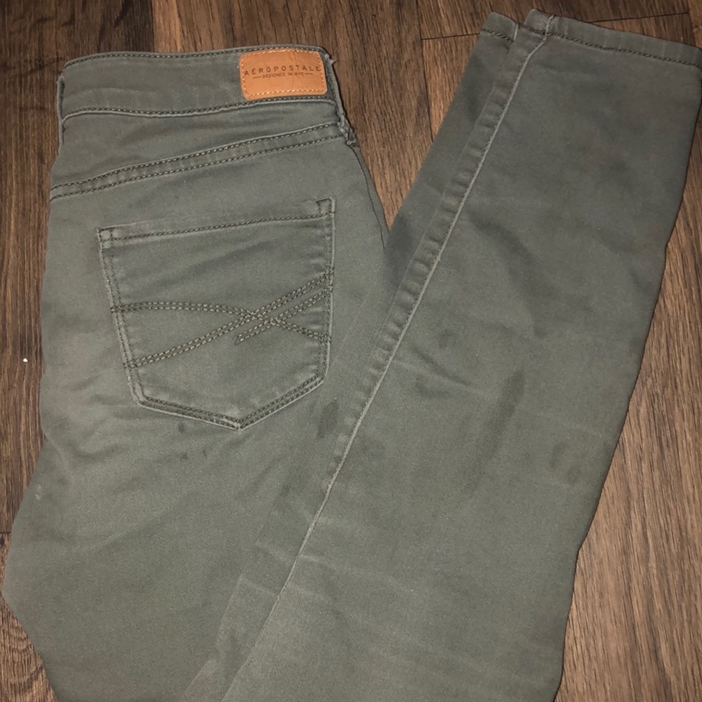 Aeropostale high waisted army green jeggings